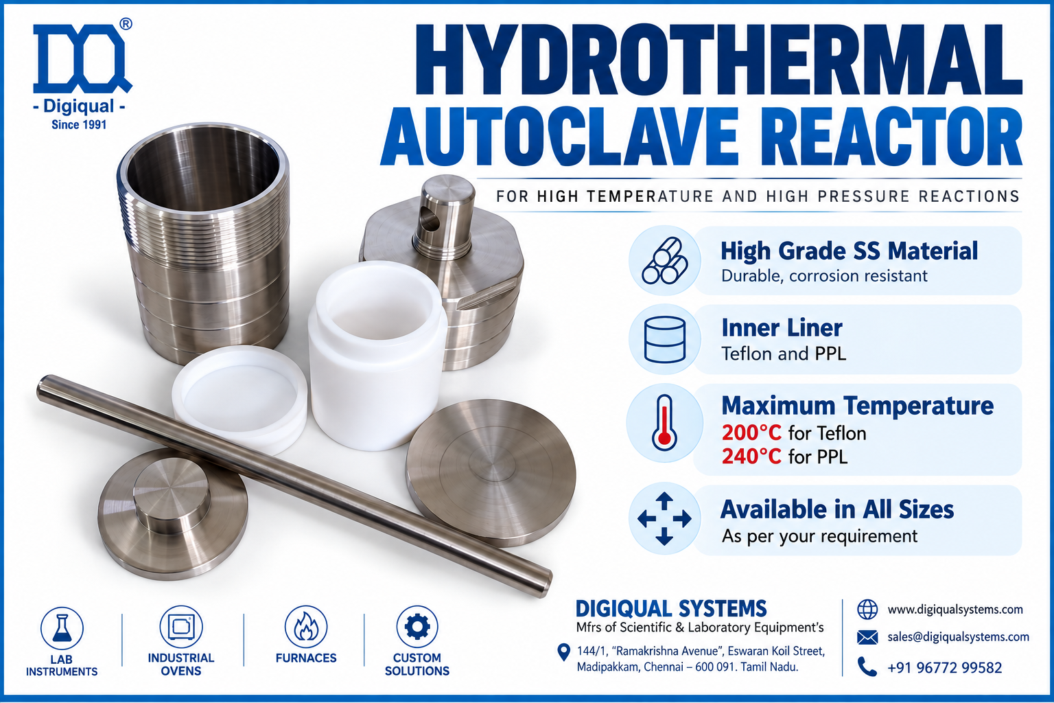 Hydrothermal Autoclave in Chennai